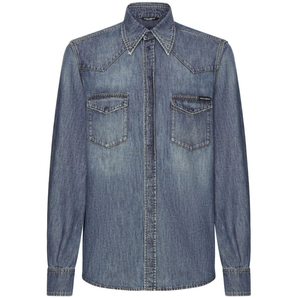 Men's 'Point-Collar' Denim Shirt