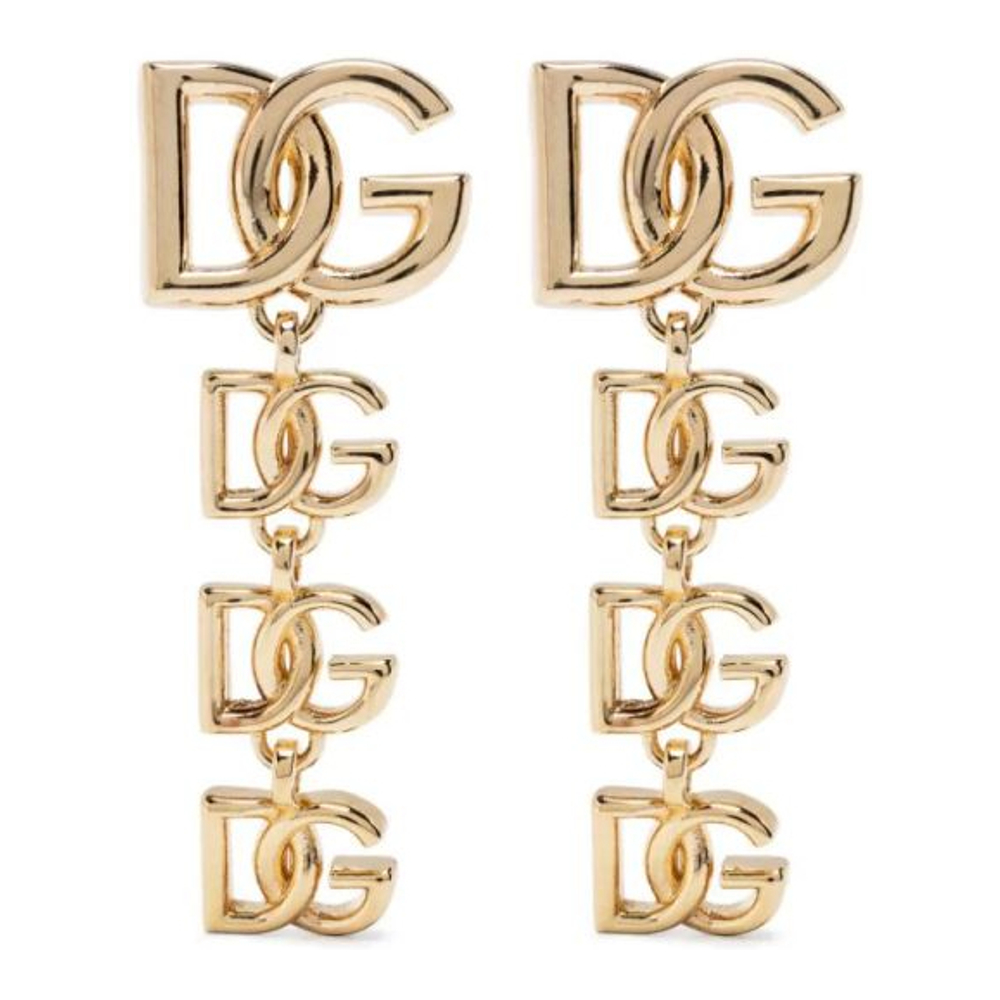'Logo-Lettering Drop' Ohrringe für Damen