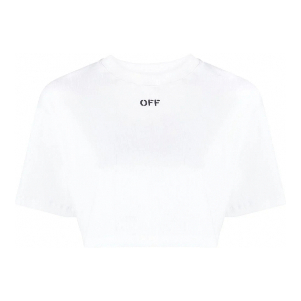 'Off-Stamp' T-Shirt für Damen