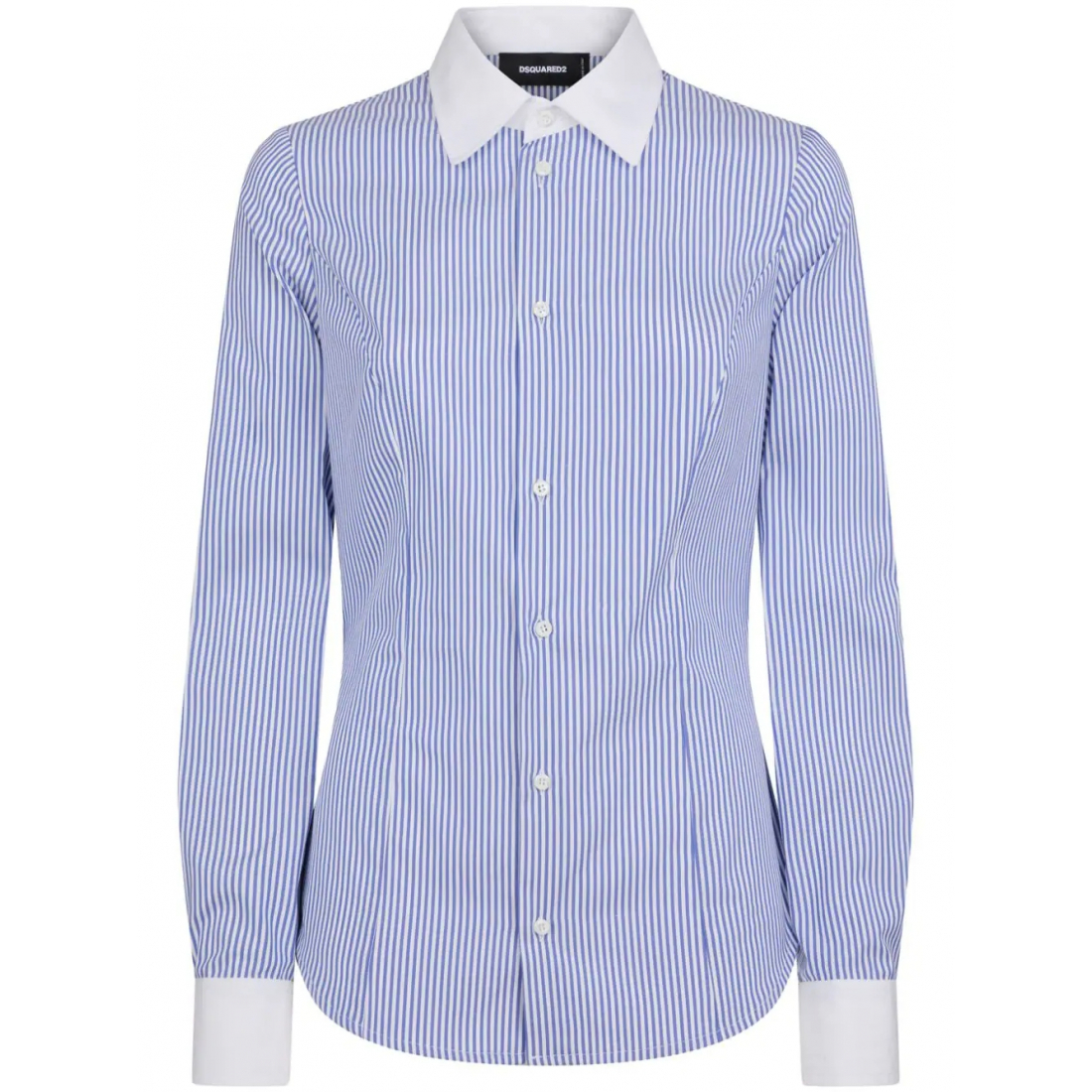 Chemise 'Contrast-Collar Striped' pour Femmes