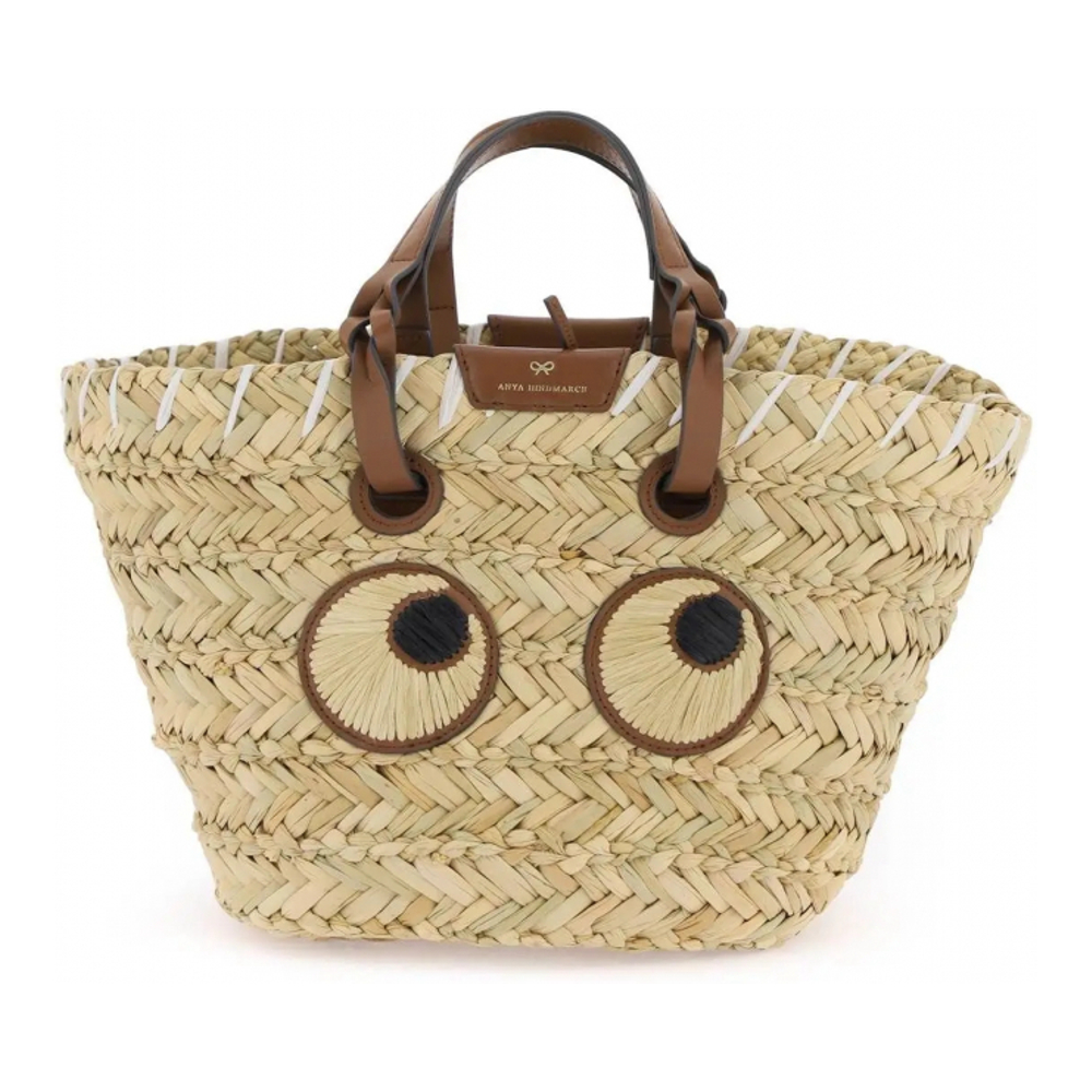 Women's 'Paper Eyes Basket' Tote Bag