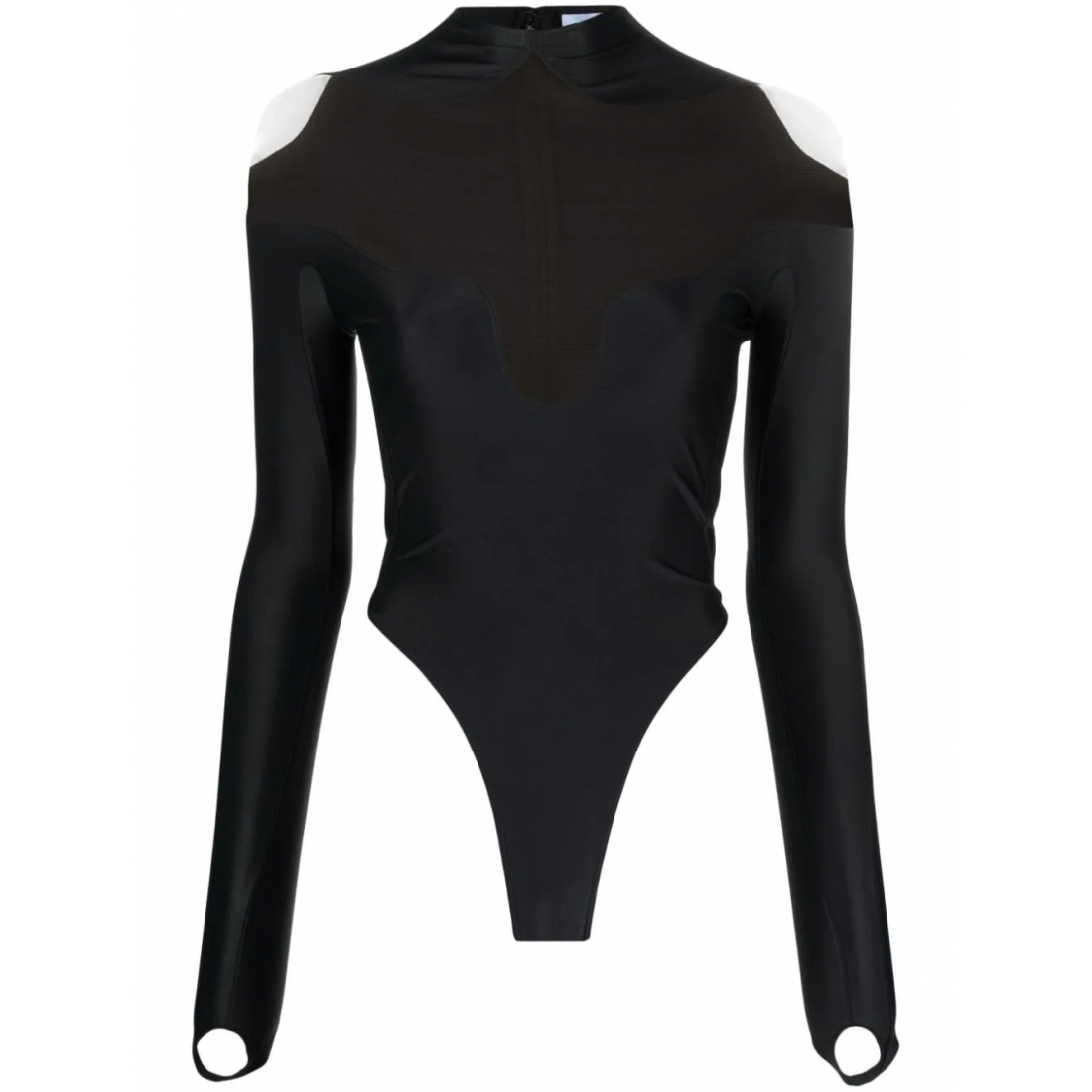 'Illusion-Neckline Panelled' Bodysuit für Damen