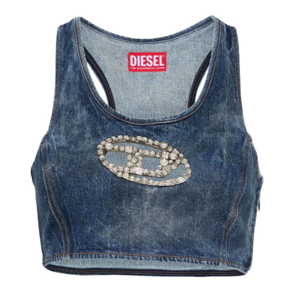 Crop Top 'De-Top-Fsd Crystal-Embellished' pour Femmes