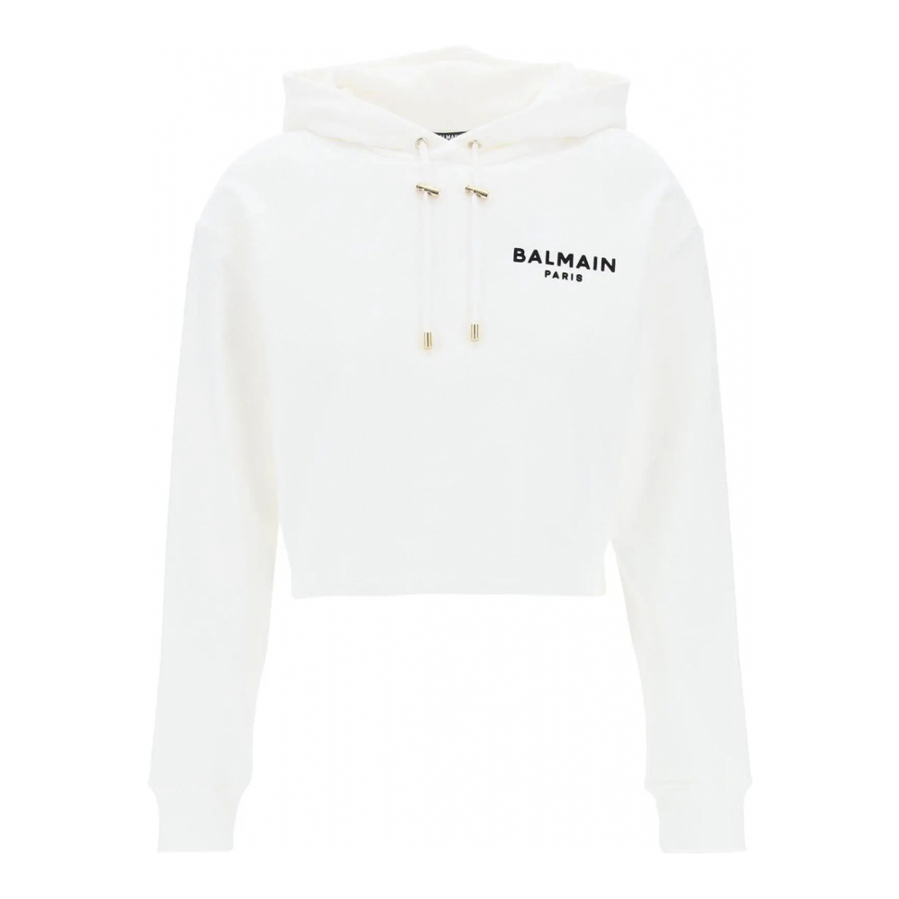 Women's 'Flocked Logo' Hoodie