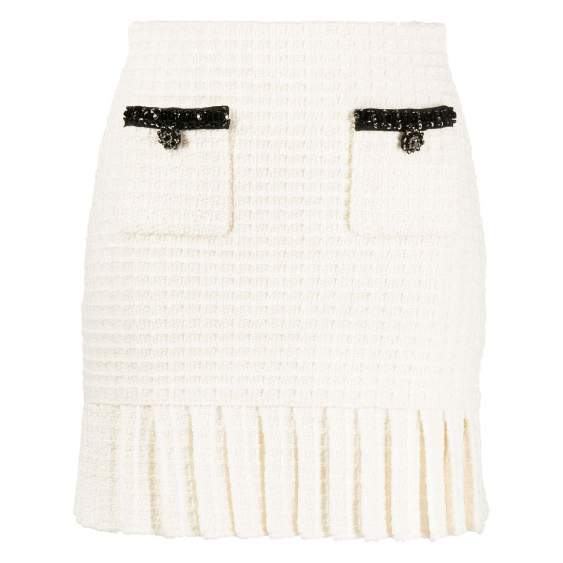 Women's 'Sequin-Embellished Waffle-Knit' Mini Skirt