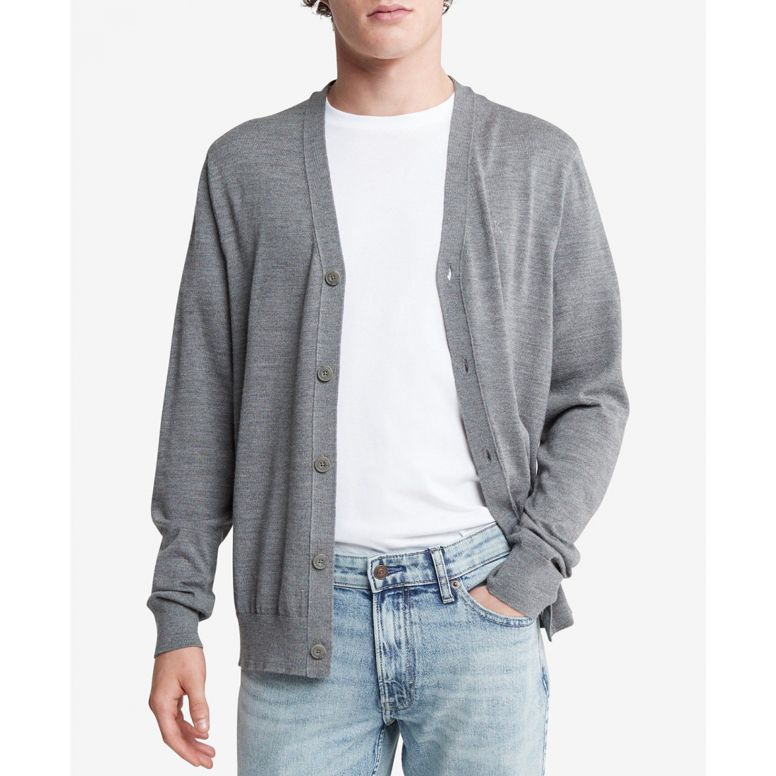 'Regular-Fit V-Neck Cardigan' pour Hommes