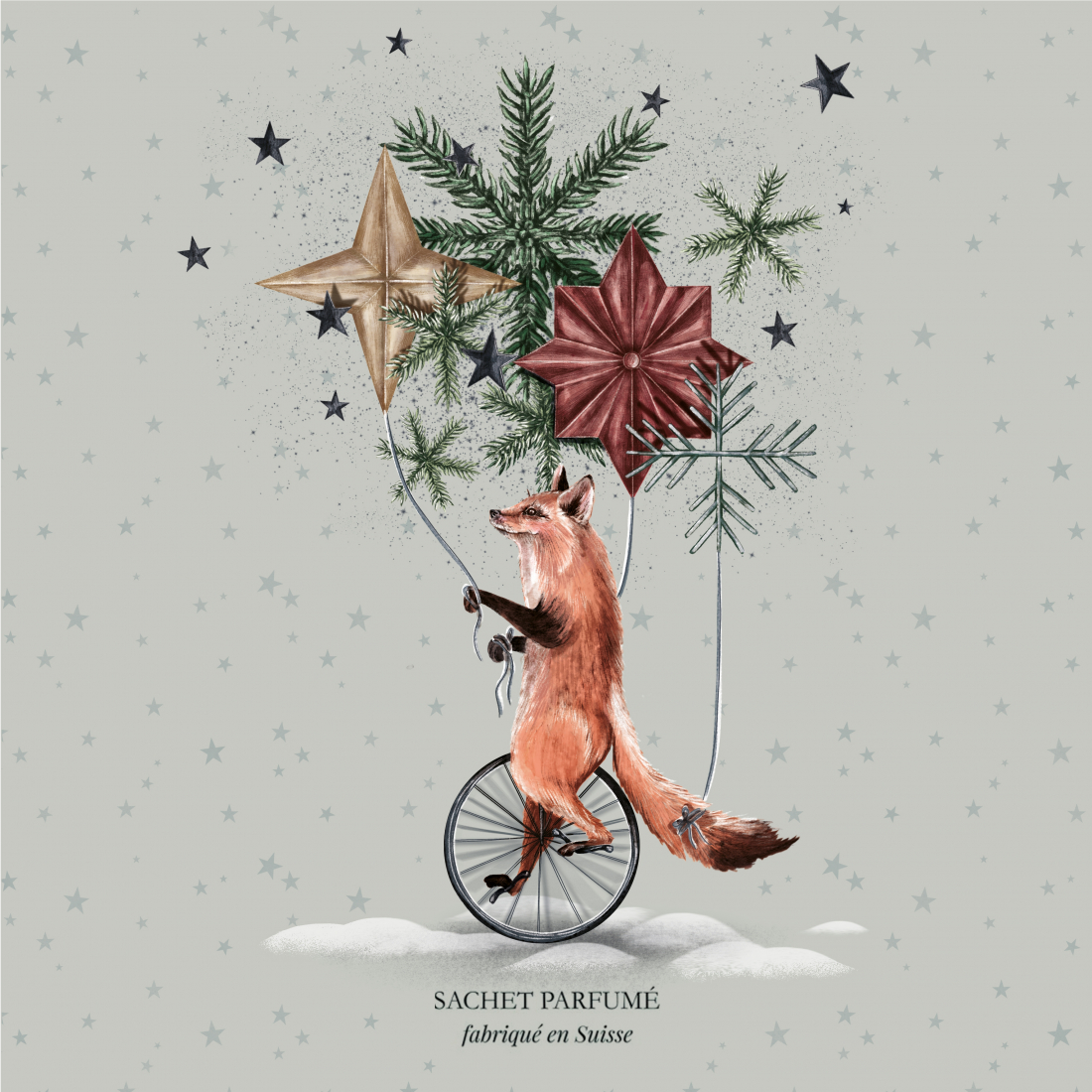 'Cycling Fox' Scented Sachet
