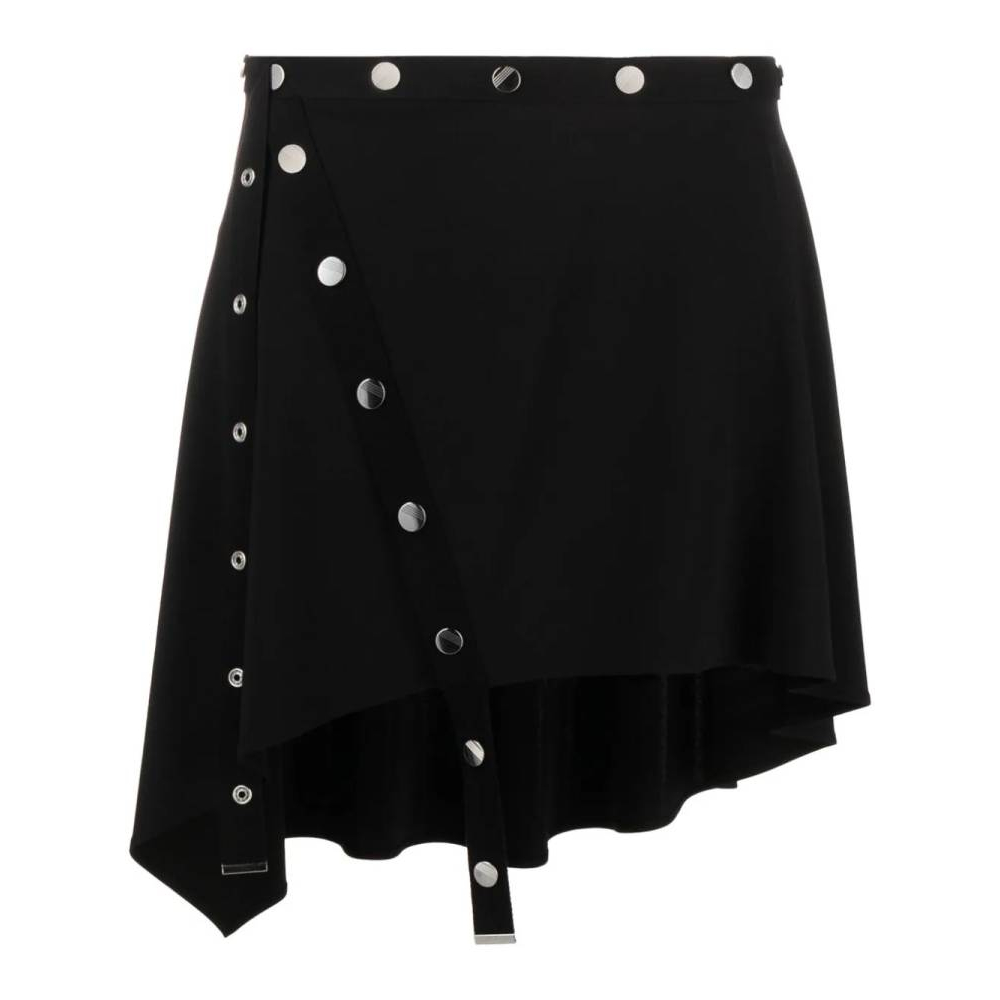 'Press-Stud Asymmetric' Mini Rock für Damen