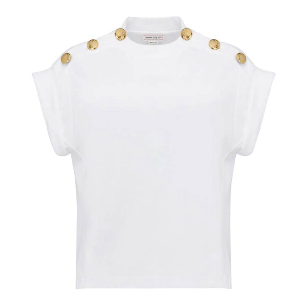 T-shirt 'Seal Button-Embellished' pour Femmes