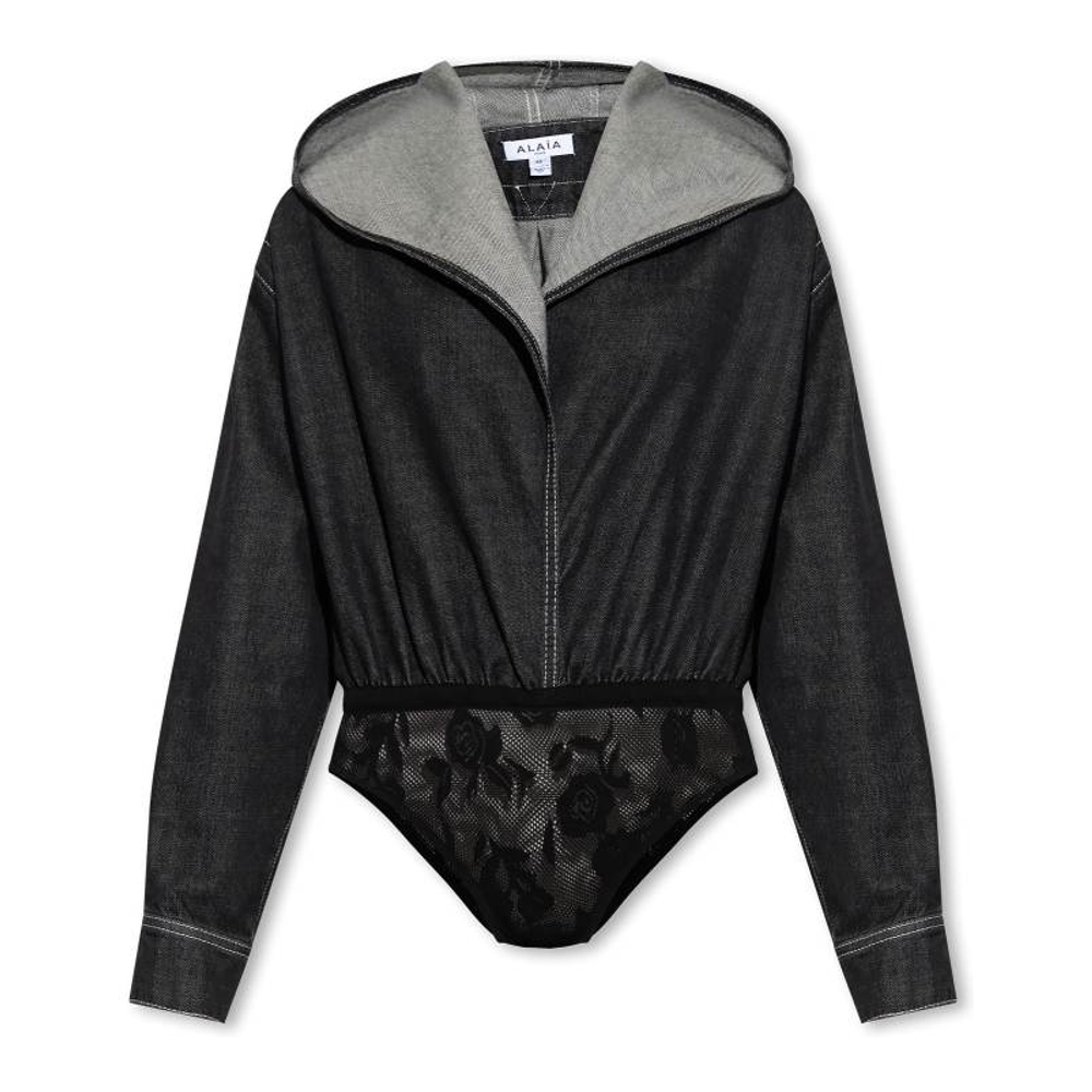 'Hooded' Bodysuit für Damen