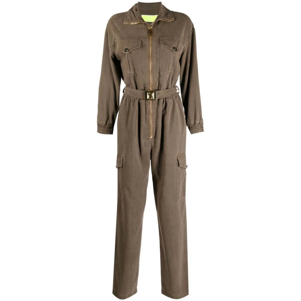 Women's 'Logo-Plaque Belted' Jumpsuit