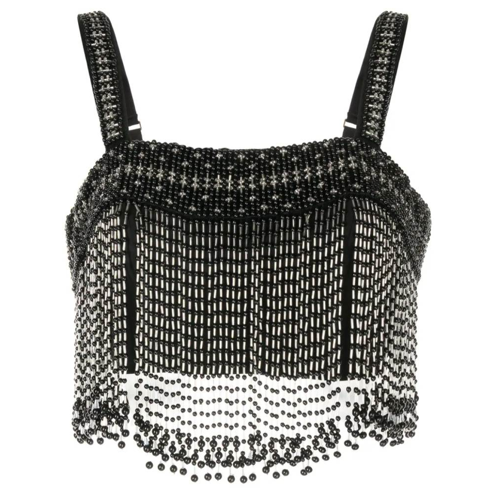 Crop Top 'Bead Fringed' pour Femmes