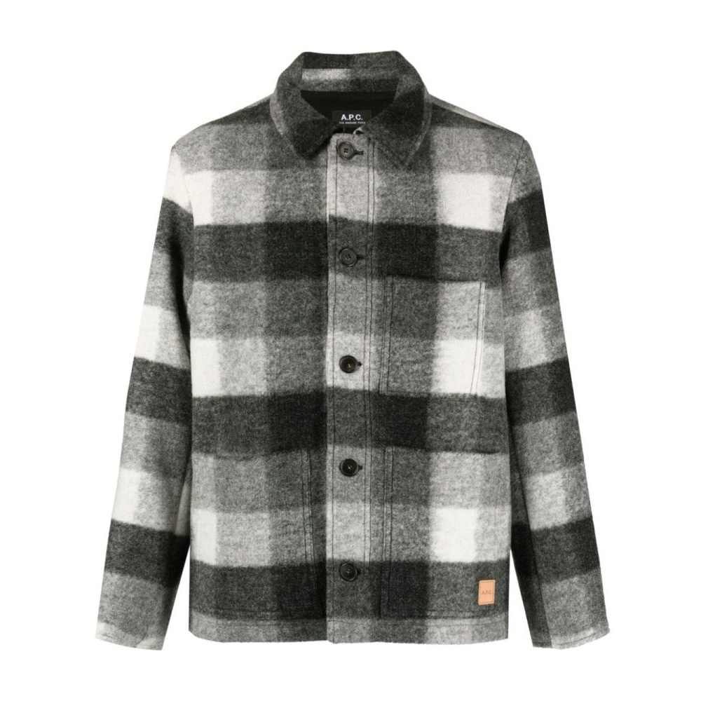 Men's 'Logo-Patch Checkered' Overshirt