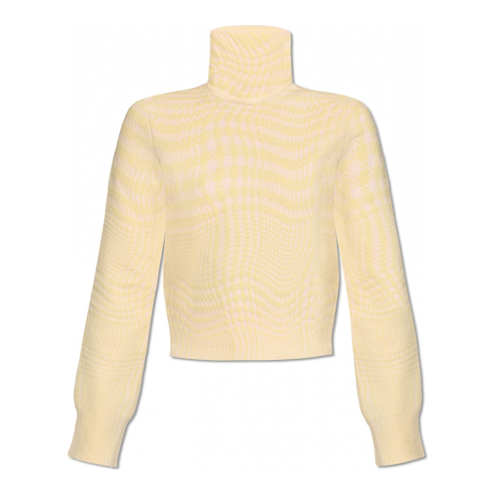 'Warped Houndstooth' Rollkragenpullover für Damen