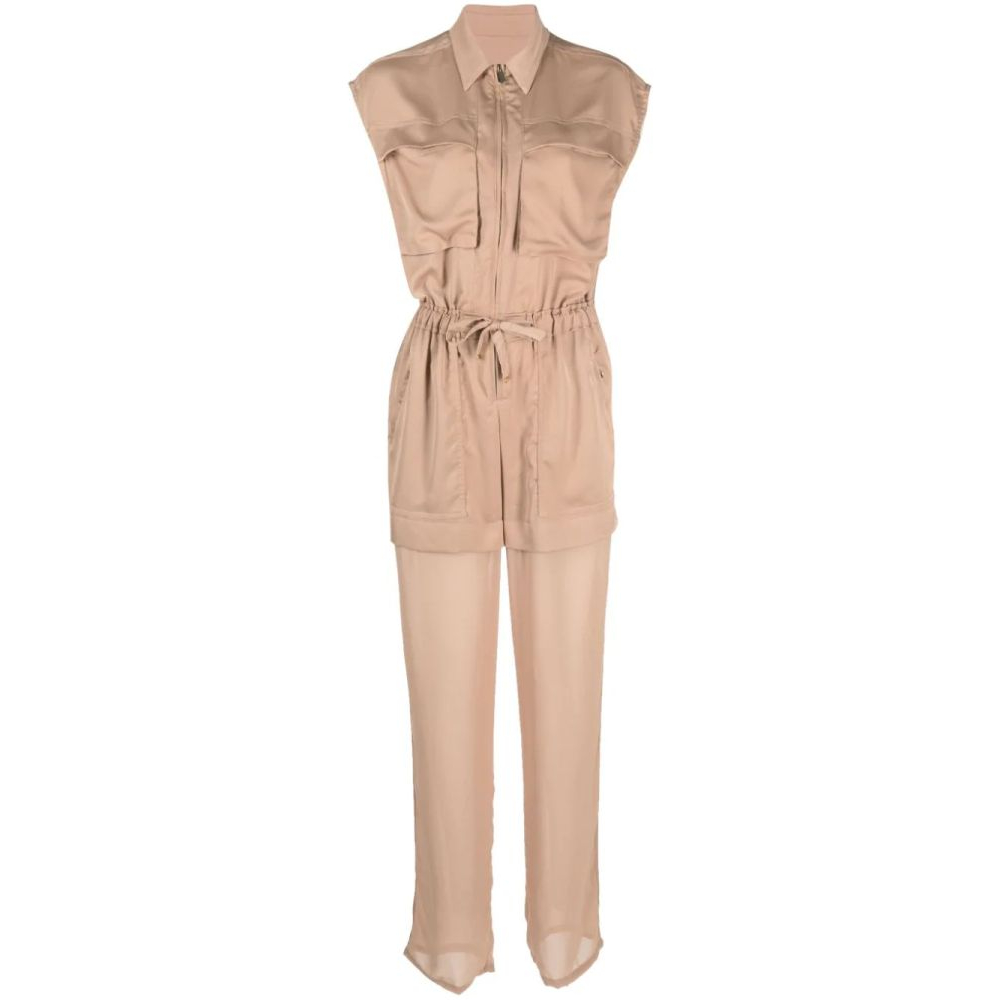 Women's 'Semi-Sheer Panelled' Jumpsuit