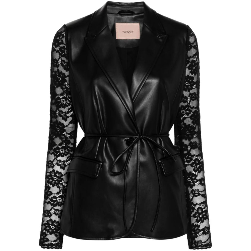 Women's 'Floral-Lace-Sleeves' Blazer