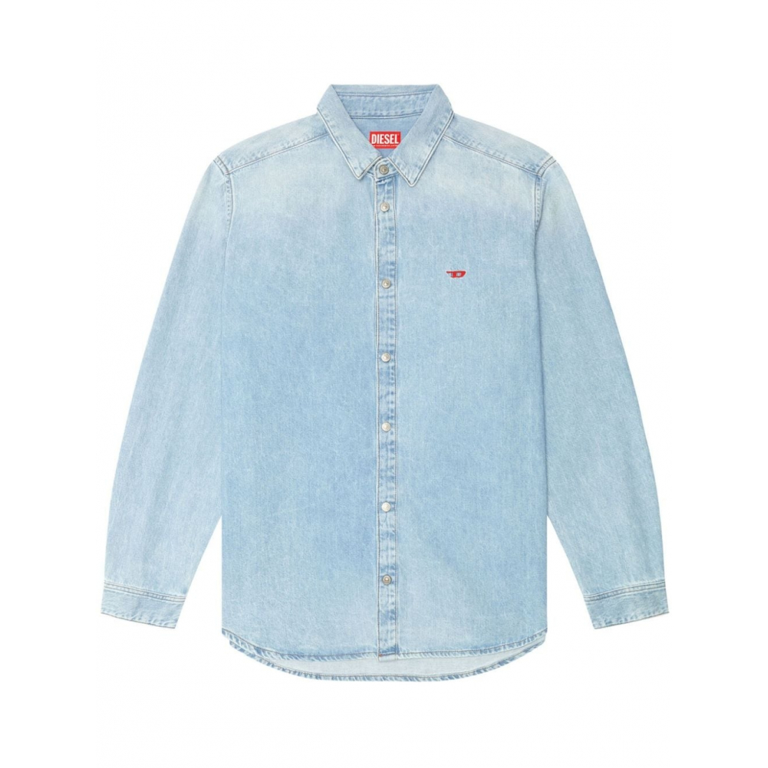 'D-Simply Logo-Embroidered' Denim-Hemd für Herren