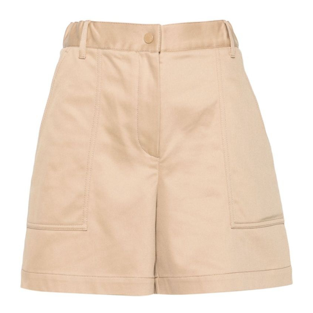 'Logo-Patch Garbadine' Shorts für Damen