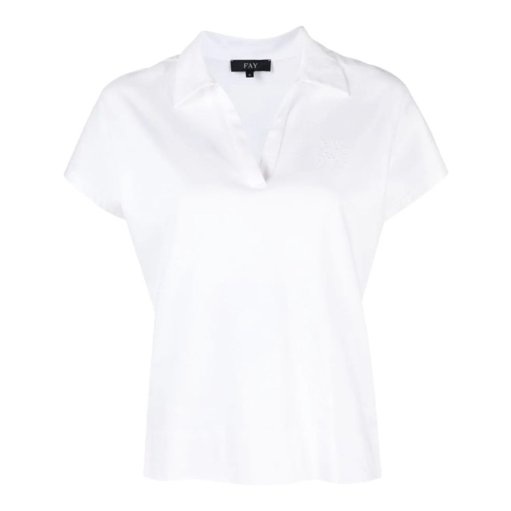 Women's 'Embroidered-Logo Piqué-Weave' Polo Shirt