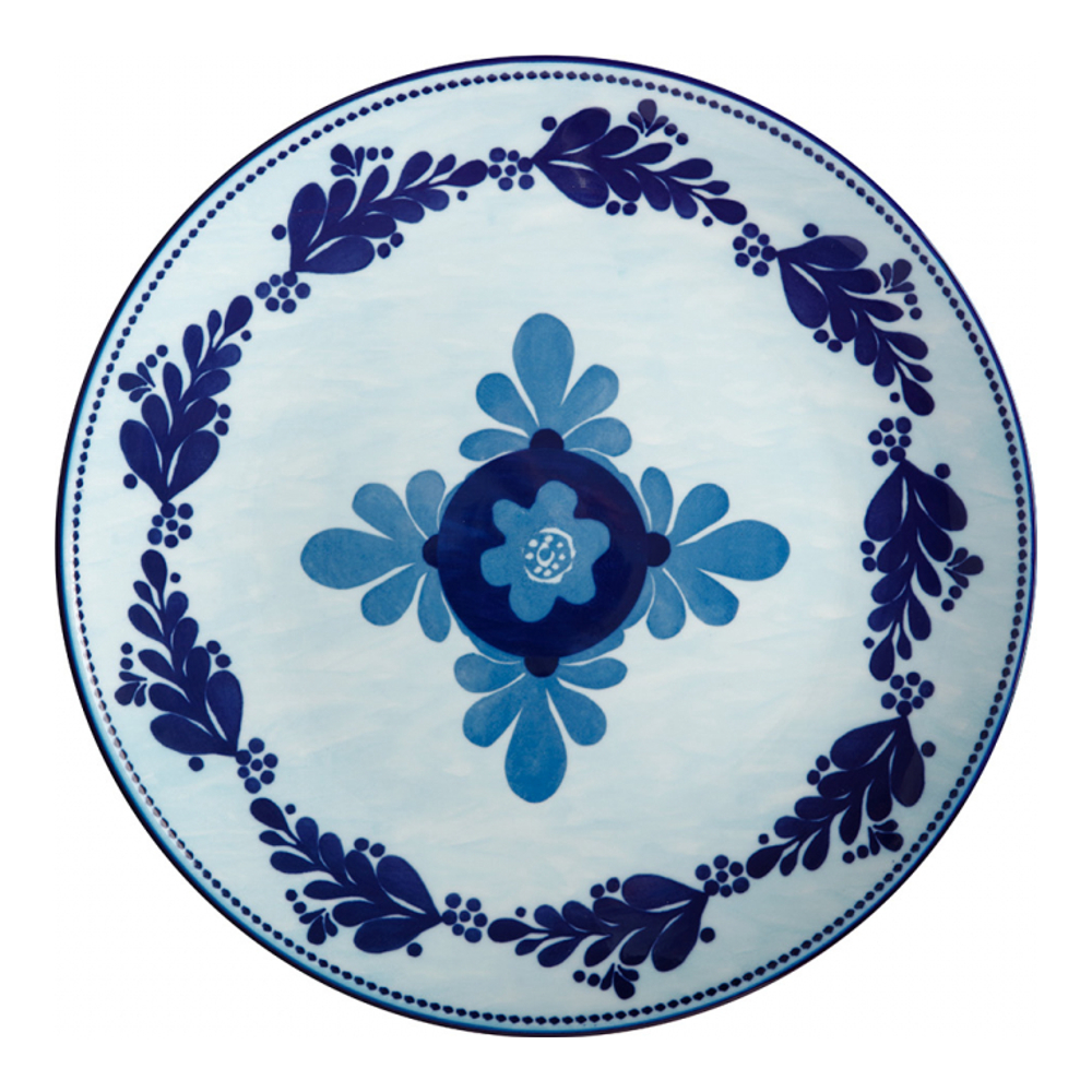 Lot De 4 Assiettes En Majolique 26,5 Cm Bleu Ciel