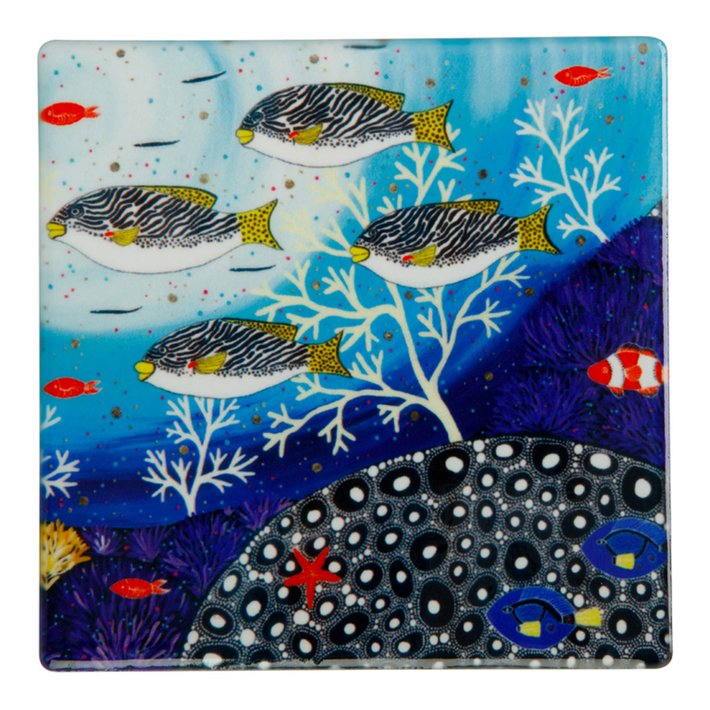 Set Of 6 Melanie Hava Coaster 10cm Goldman Sweetlips