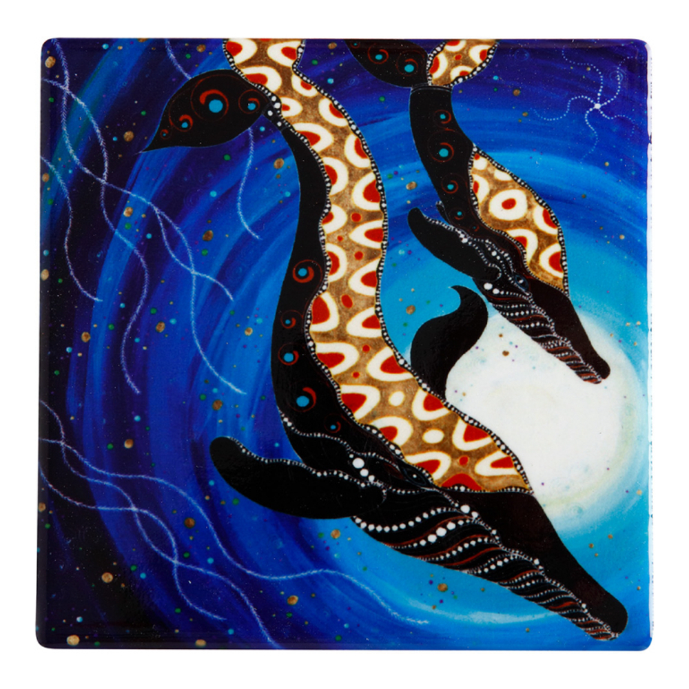 Set Of 6 Melanie Hava Coaster 10cm Whales