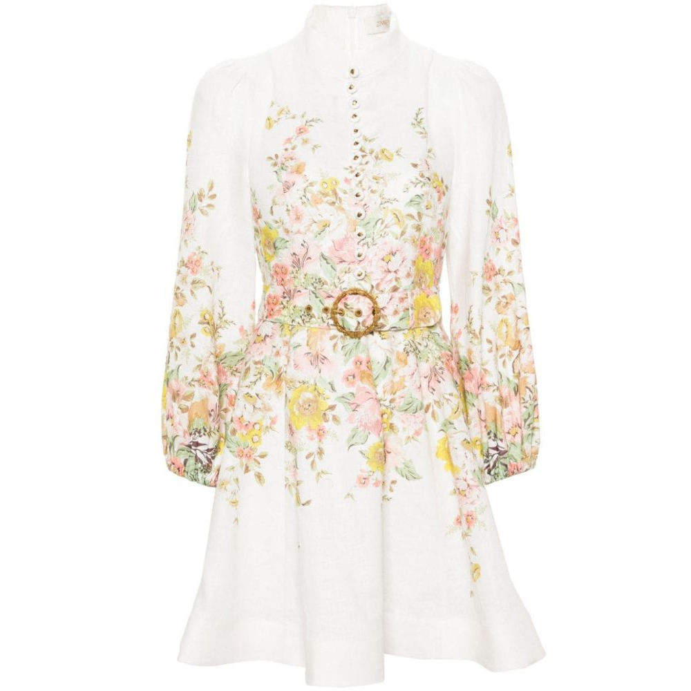 Women's 'Floral Belted' Mini Dress