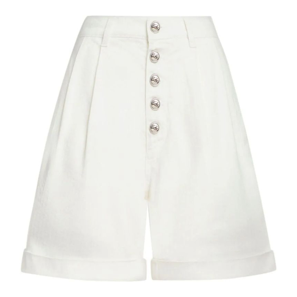 'Herringbone-Pattern' Bermuda Shorts für Damen