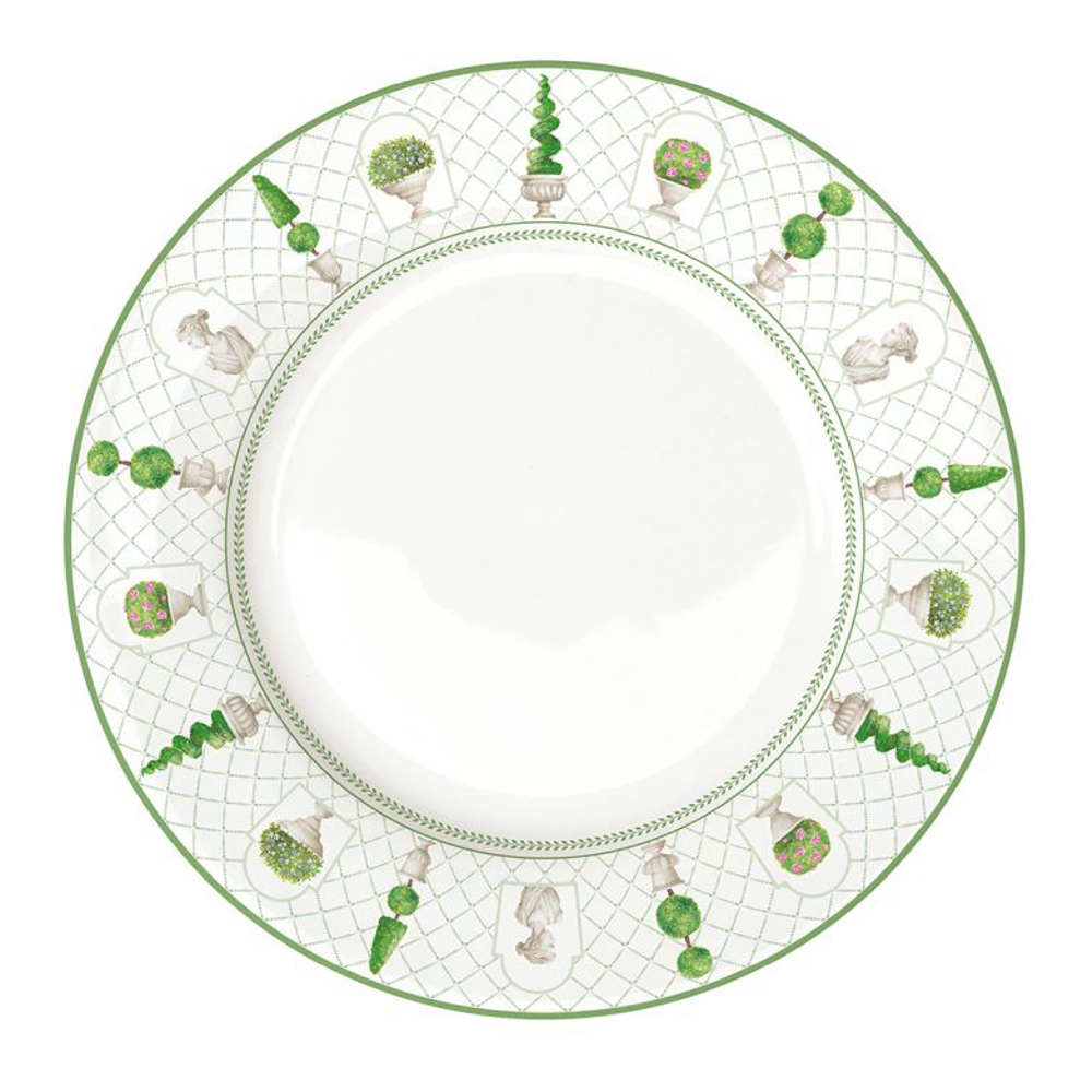 Set 6 Porcelain Dinner Plate Ø 26.5cm Topiary