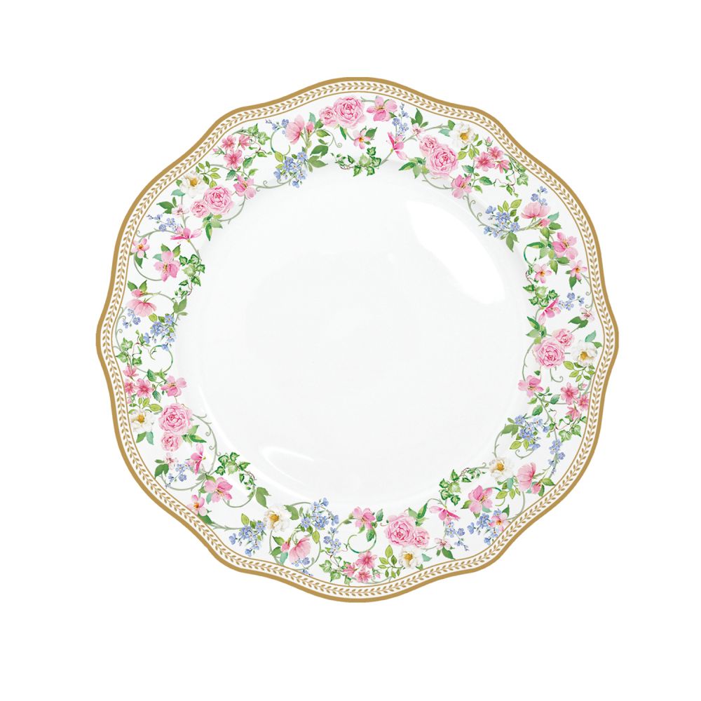 Set 6 Porcelain Dinner Plates Ø 26cm Garden Joy