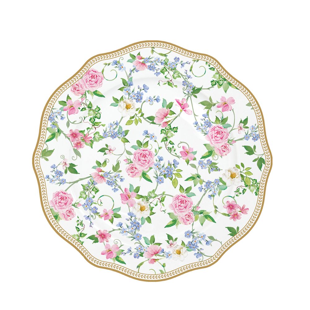 Set 6 Porcelain Side Plates Garden Joy