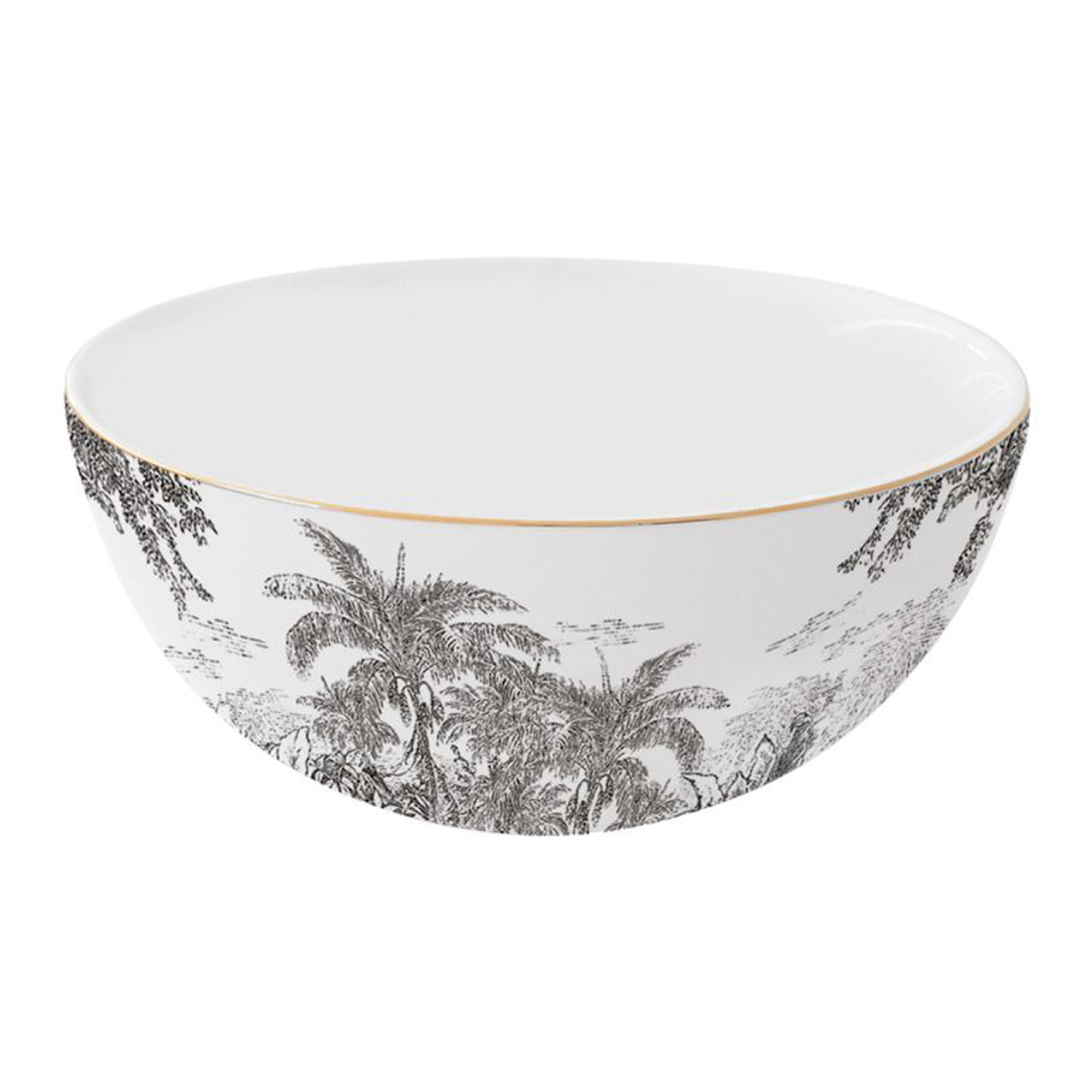 Set Of 4 Porcelain Bowl Diameter 15cm Rain Forest