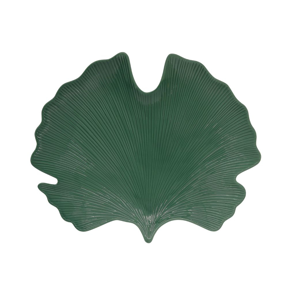 Porcelain Leaf 35x29cm Ginko Shape in Color Box Tropical Leaves