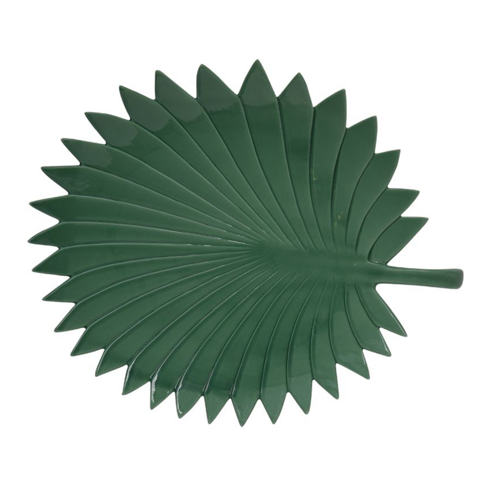Porcelain Leaf 35x29cm Palm Shape in Color Box Tropical Leaves