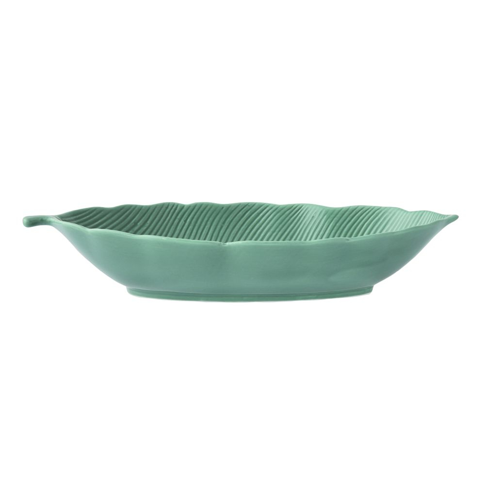 Porcelain Leaf Bowl 26x11.5cm in Color Box Leaves Light