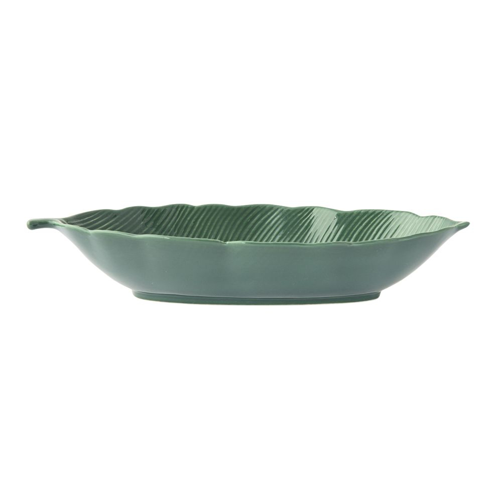 Porcelain Leaf Bowl in Tropical Leaves Color Box