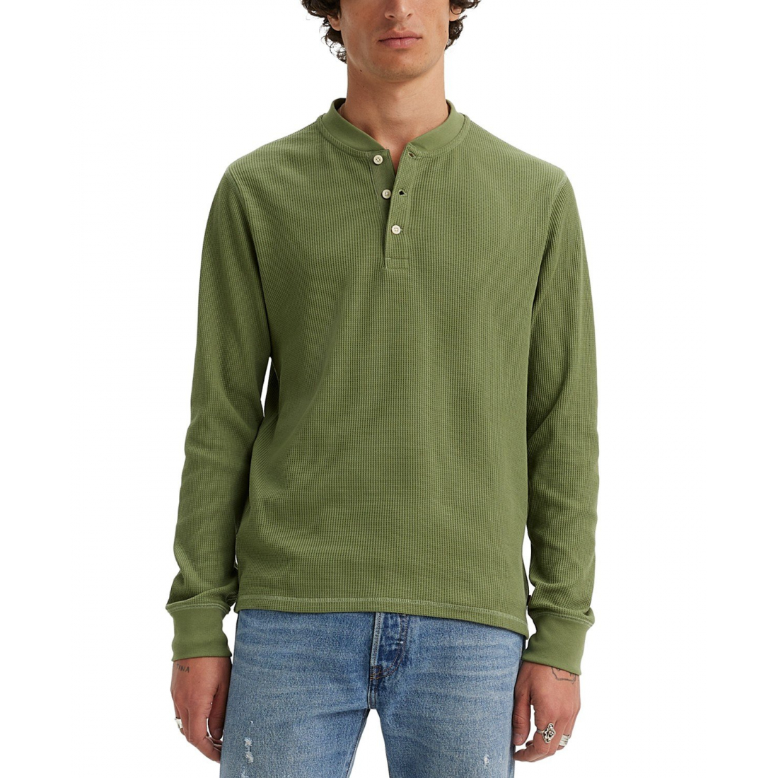 Henley 'Long-Sleeve Thermal' pour Hommes