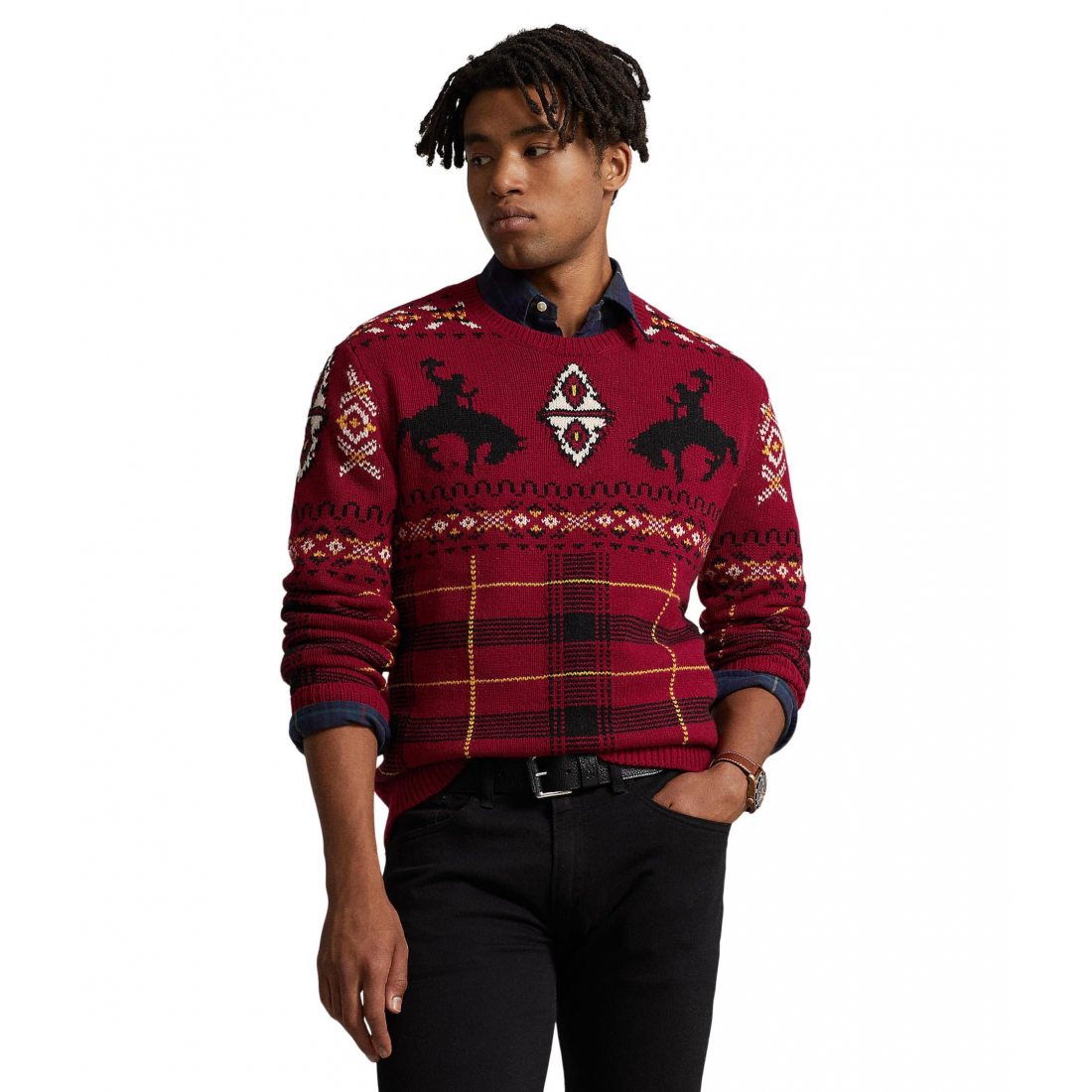 Pull 'Western Inspired Fair Isle' pour Hommes
