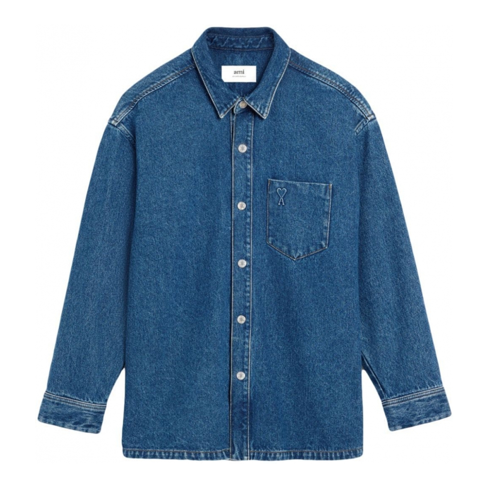 Chemise en Jean 'Logo-Embroidered' pour Hommes