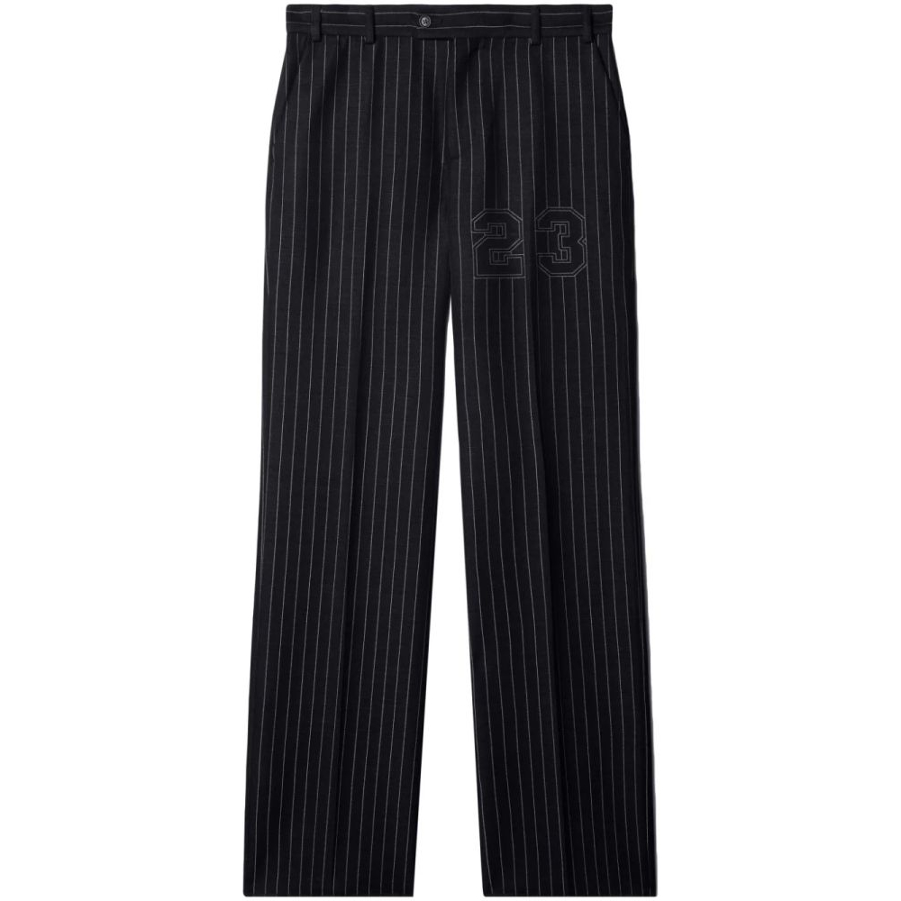 Pantalon 'Number-Print Pinstriped' pour Hommes