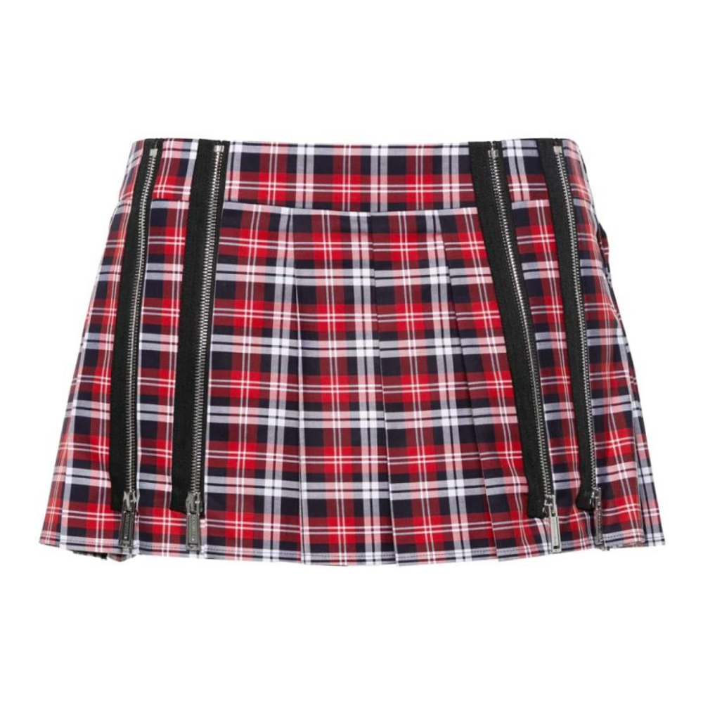 Women's 'Checked Pleated' Mini Skirt