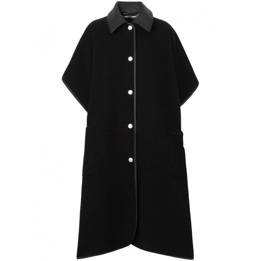 Women's 'Reversible Check Cape' Coat