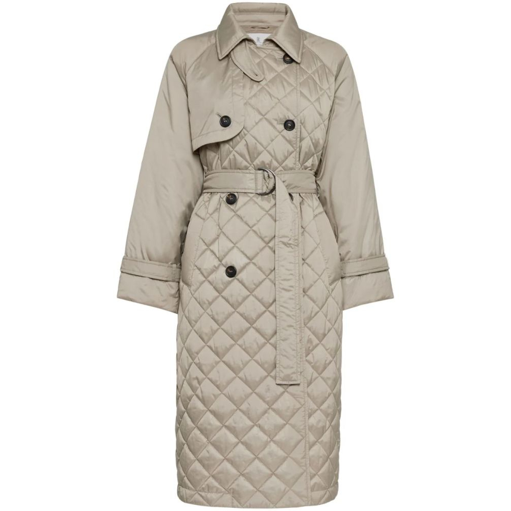 'Belted Quilted' Trenchcoat für Damen