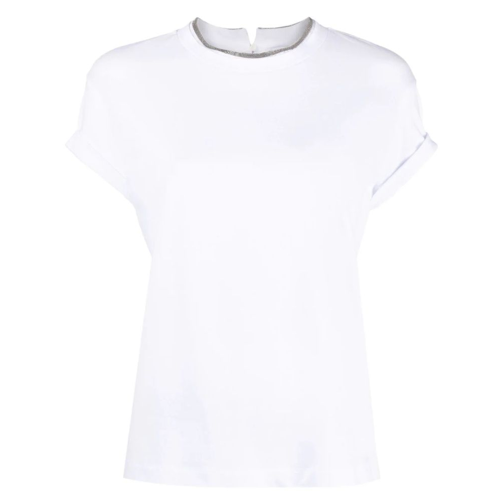 'Brass-Embellished' T-Shirt für Damen