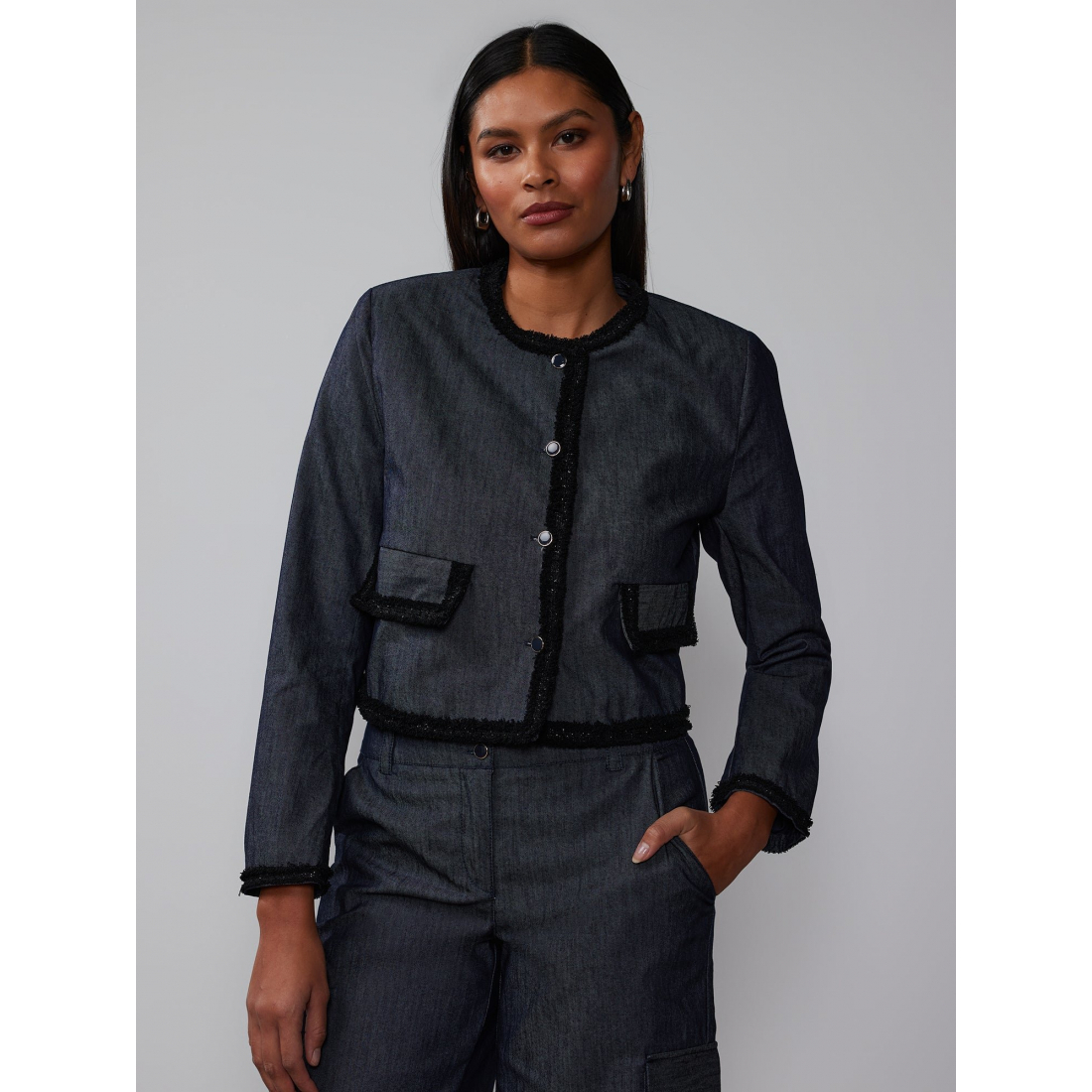 Veste en jeans 'Paige Braided Trim' pour Femmes