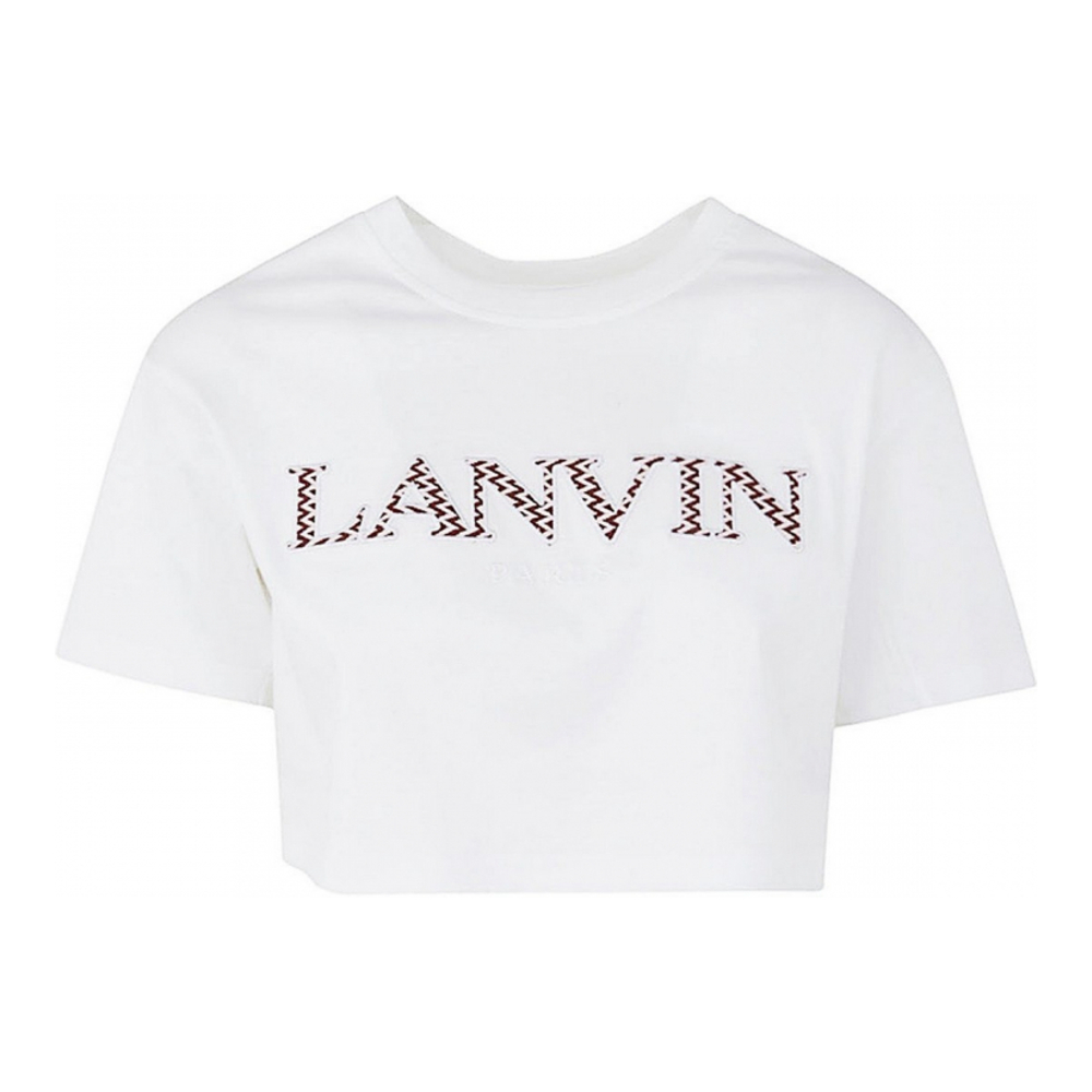 Women's 'Logo-Embroidered' Crop T-shirt