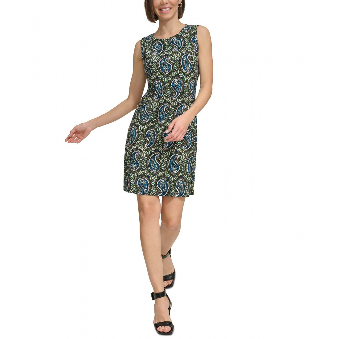 Paisley Sleeveless Shift Dress pour Femmes