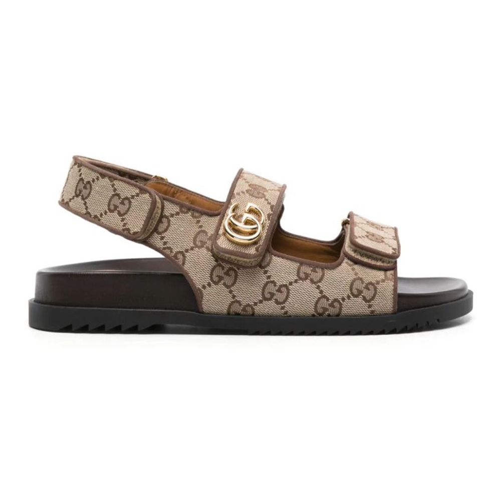 Women's 'Double G-Plaque' Flat Sandals