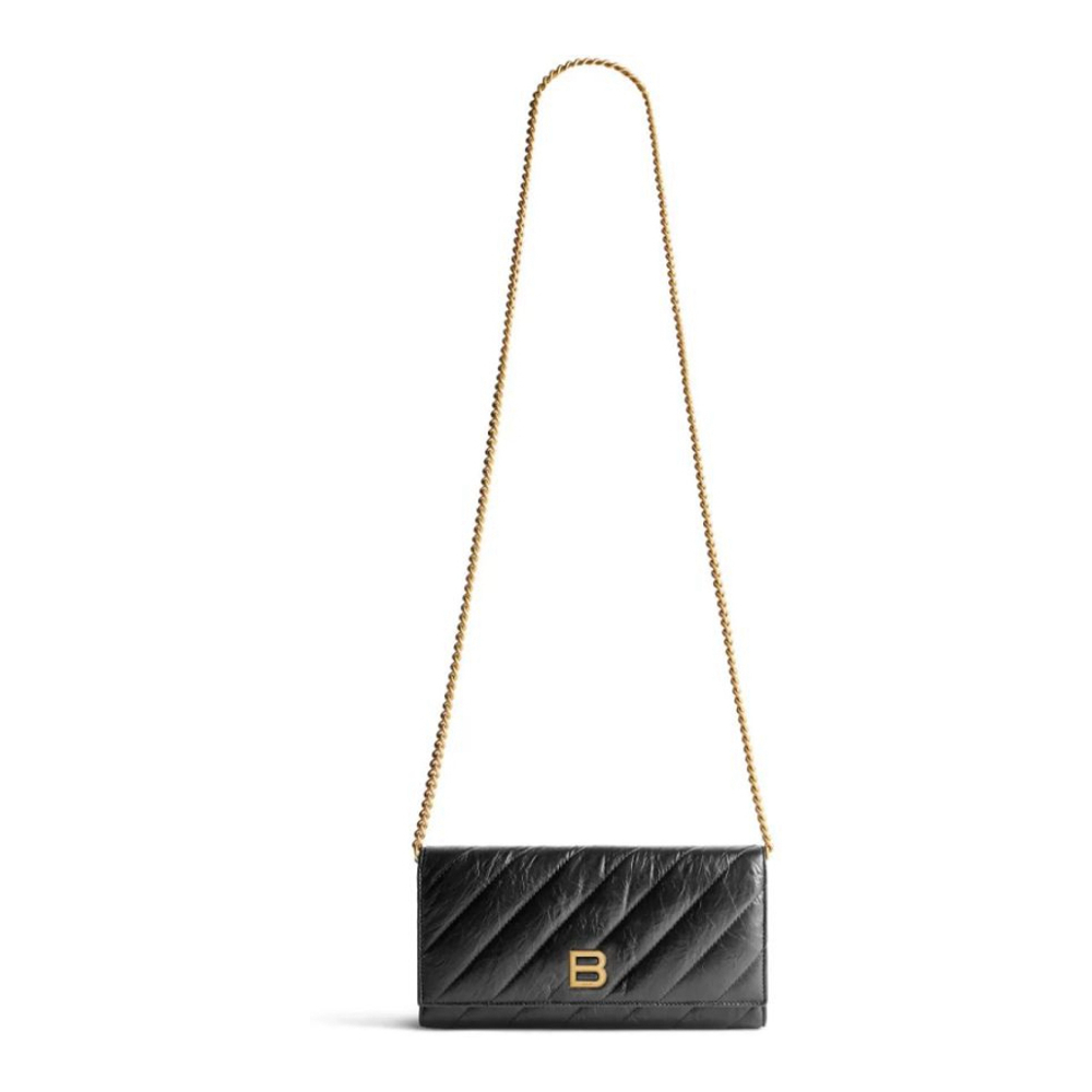 Women's 'Logo-Plaque Quilted' Chain Wallet