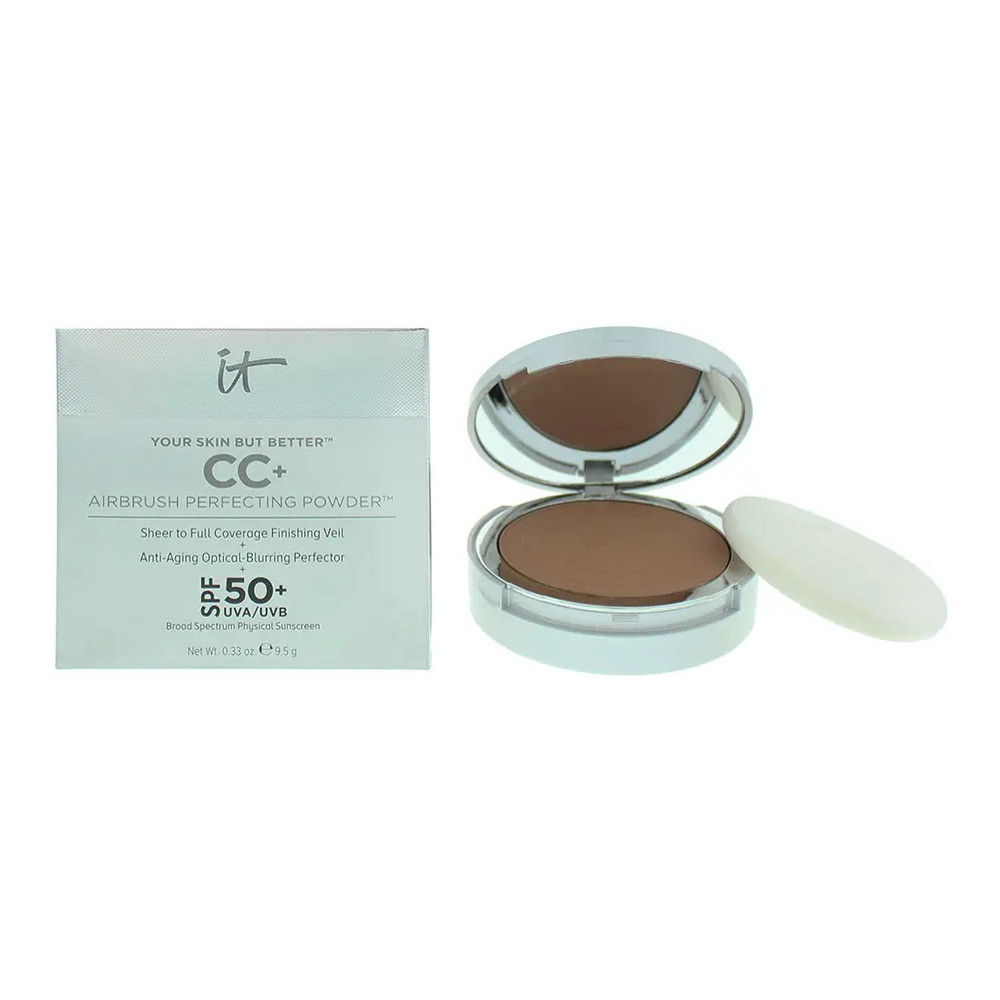 Fond de teint poudre 'Your Skin But Better CC+ Airbrush Perfecting Powder SPF 50+' - Deep 9.5 g